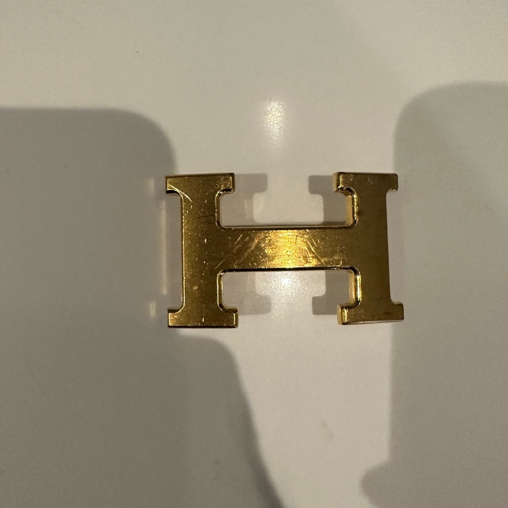 Hermes gold large (32mm) H belt buckle